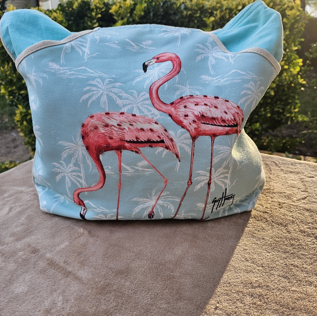 Guy Harvey Flamingo Print Tote Bag